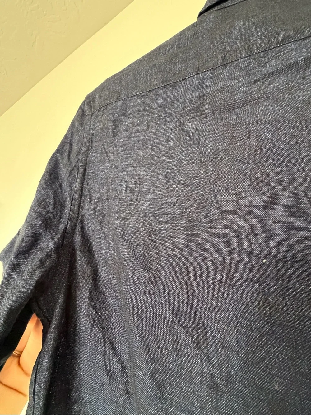 Banana Republic Men's Short-Sleeve Button-Down Shirt in Navy